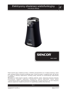 Instrukcja Sencor SMO 6601 Otwieracz do puszek