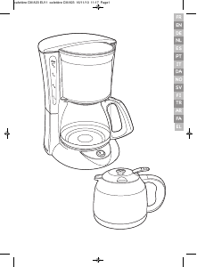 Kullanım kılavuzu Moulinex FG113830 Kahve makinesi