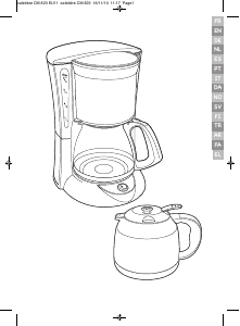 Bruksanvisning Moulinex FG110510 Kaffemaskin