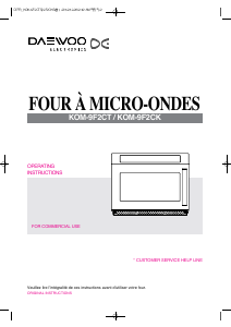 Manual Daewoo KOM-9F2CK Microwave