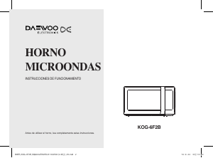 Manual de uso Daewoo KOG-6F2B Microondas