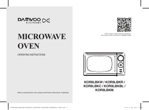 Manual Daewoo KOR-9LBKM Microwave