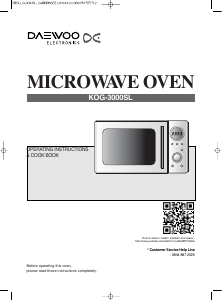 Manual Daewoo KOG3000SL Microwave