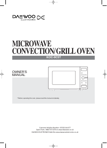 Manual Daewoo KOC-9C5T Microwave