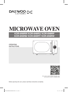 Manual Daewoo KOR-6N9RB Microwave
