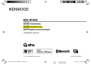 Bedienungsanleitung Kenwood KDC-BT44U Autoradio