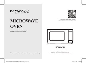Manual Daewoo KOR-6M5R Microwave