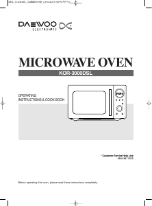 Manual Daewoo KOR-3000DSL Microwave