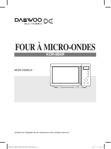 Mode d’emploi Daewoo KOR-8B4R Micro-onde