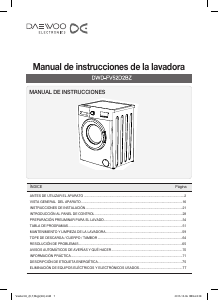 Manual de uso Daewoo DWD-FV52D2BZ Lavadora