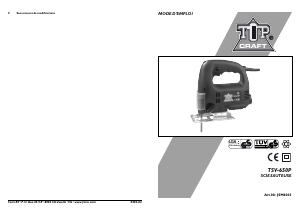 Mode d’emploi Topcraft TSV-650P Scie sauteuse