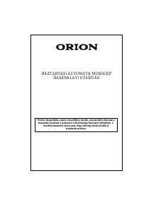 Használati útmutató Orion OMU800 Mosógép