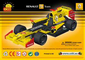 Manual Cobi set 25150 Renault F1 Race Car 2010/150