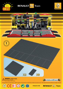 Manuale Cobi set 25450 Renault F1 Race car in pitstop