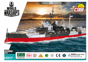 Vadovas Cobi set 3082 World of Warships HMS Warspite