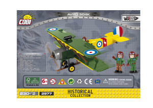 Käyttöohje Cobi set 2977 Great War AVRO 504K