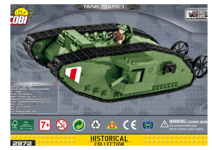 Handleiding Cobi set 2972 Great War Tank Mark I