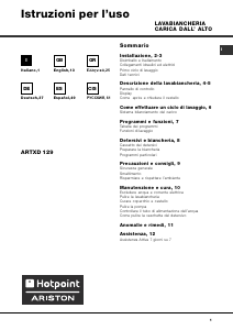 Manuale Hotpoint-Ariston ARTXD 129 (EU) Lavatrice