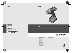 Manuale Bosch PSR 14,4 LI-2 Trapano avvitatore