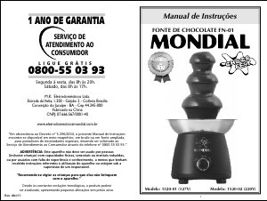 Manual Mondial FN-01 Fonte de chocolate