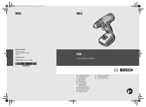 Manual de uso Bosch PSR 14,4 LI Atornillador taladrador