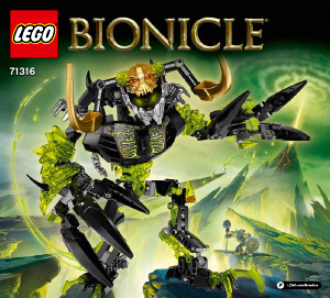Bruksanvisning Lego set 71316 Bionicle Ødeleggeren Umarak