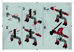 Brugsanvisning Lego set 7719 Bionicle Good guy red polybag