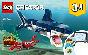 Manual Lego set 31088 Creator Creaturi marine din adancuri