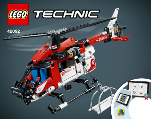 Manual Lego set 42092 Technic Rescue helicopter