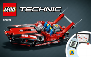 Manuale Lego set 42089 Technic Motoscafo da corsa