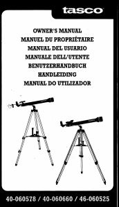 Manual Tasco 40-060578 Telescópio