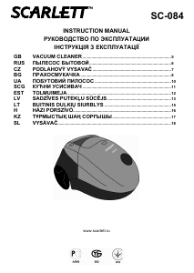 Rokasgrāmata Scarlett SC-084 Putekļu sūcējs