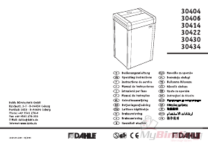 Brugsanvisning Dahle 30422 Makulator