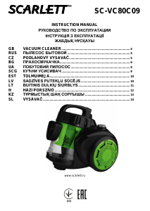 Rokasgrāmata Scarlett SC-VC80C09 Putekļu sūcējs