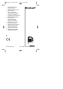 Handleiding Einhell BT-JS 400 E Decoupeerzaag