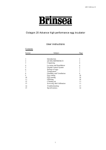 Manual Brinsea Octagon 20 Advance EX Incubator