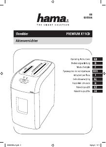 Manual Hama Premium X11CD Paper Shredder