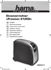 Руководство Hama Premium X12CD Шреддер для бумаги