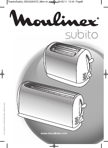 说明书 MoulinexTL176530 Subito烤面包机