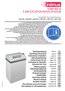 Bruksanvisning intimus 120 CC6 Makuleringsmaskin