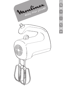 Manual Moulinex HM500013 Easy Max Power Hand Mixer