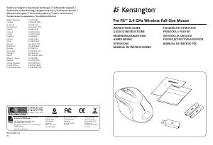 Руководство Kensington K72342EU Pro Fit Мышь