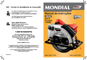 Manual Mondial FSC-03 Serra circular