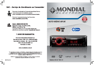 Manual Mondial AR-06 Auto-rádio