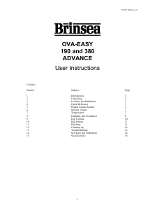 Manual Brinsea OvaEasy 190 Advance EX Incubator