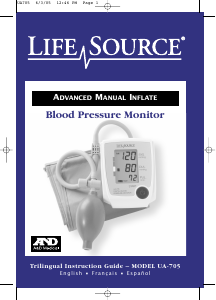 Manual A and D Medical UA-705 Blood Pressure Monitor