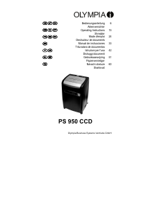 Manual Olympia PS 950 CCD Paper Shredder