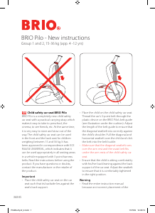 Brugsanvisning BRIO Pilo Autostol