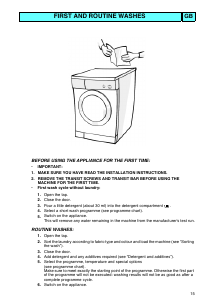 Handleiding Ignis AWV 421/1 Wasmachine