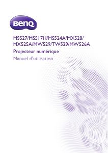 Mode d’emploi BenQ MS517H Projecteur